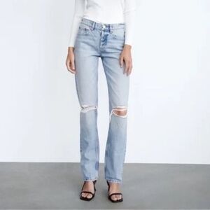 Zara Mid Rise Straight Jeans